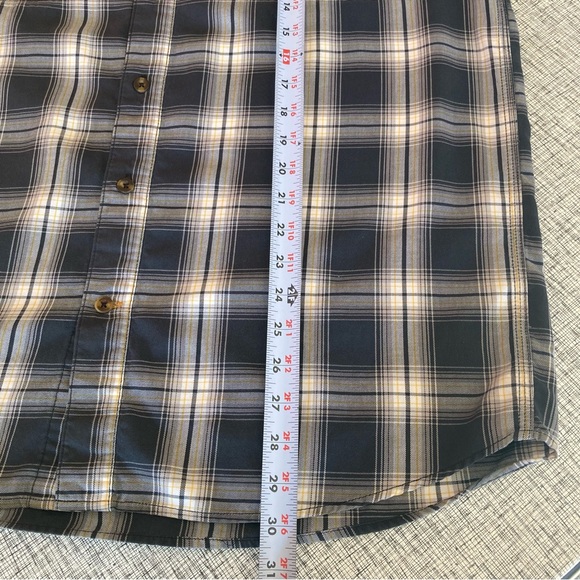 Carhartt Large Force Relaxed Fit Gray Plaid Button Up Outdoors Long Sleeve Logo - Picture 8 of 11